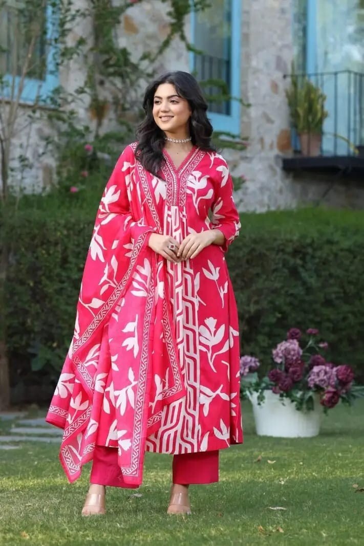 Beautiful Designer Salwar kameez  Kurta Women's Cotton Tunic Long Kurti Dress