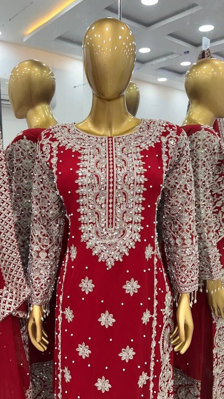 Georgette Bollywood Wedding Designer Party Wear Salwar Kameez - Pakistani Style