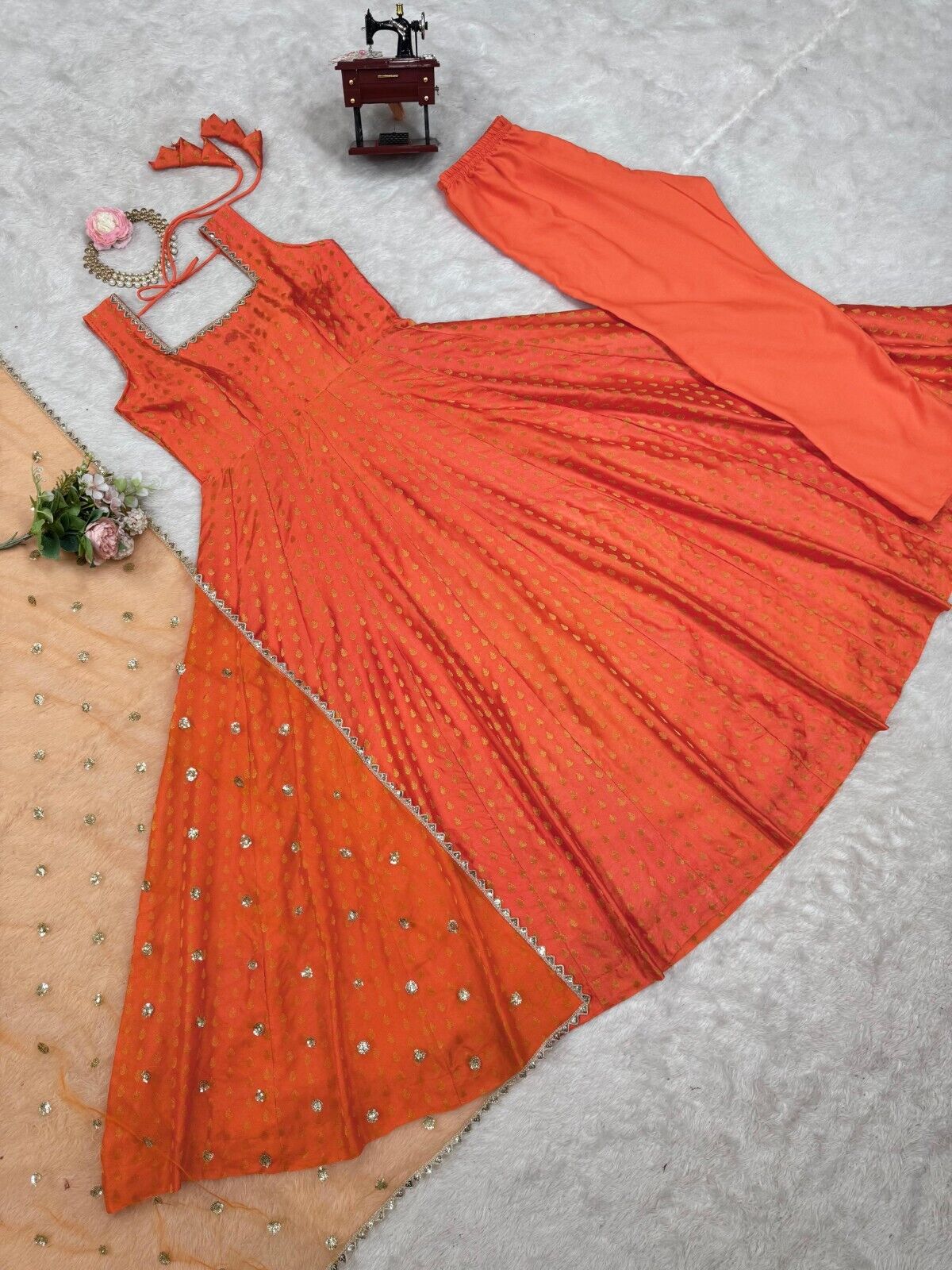 Anarkali Gown Pakistani Salwar Kameez Ready-made Suits Wedding Party Bollywood