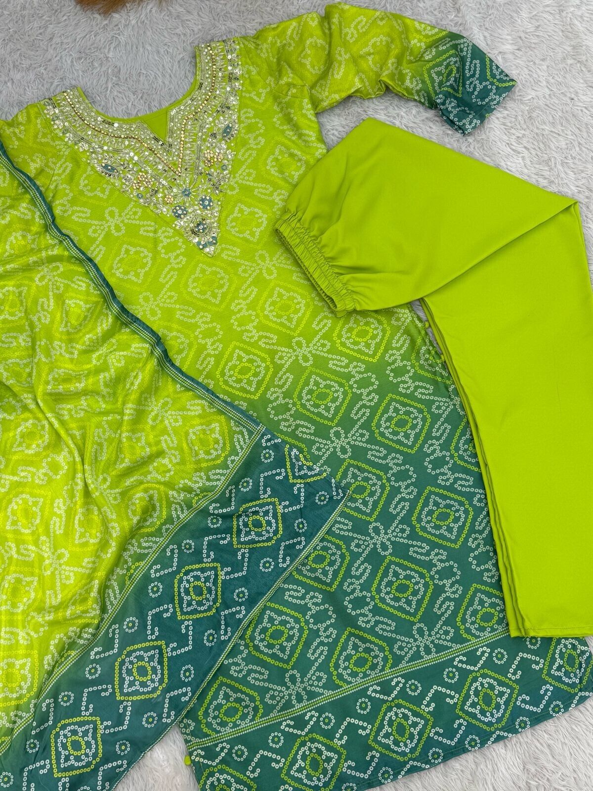 Chinon Silk Wedding Straight Salwar Kameez Indian Pakistani Designer Suit Dress
