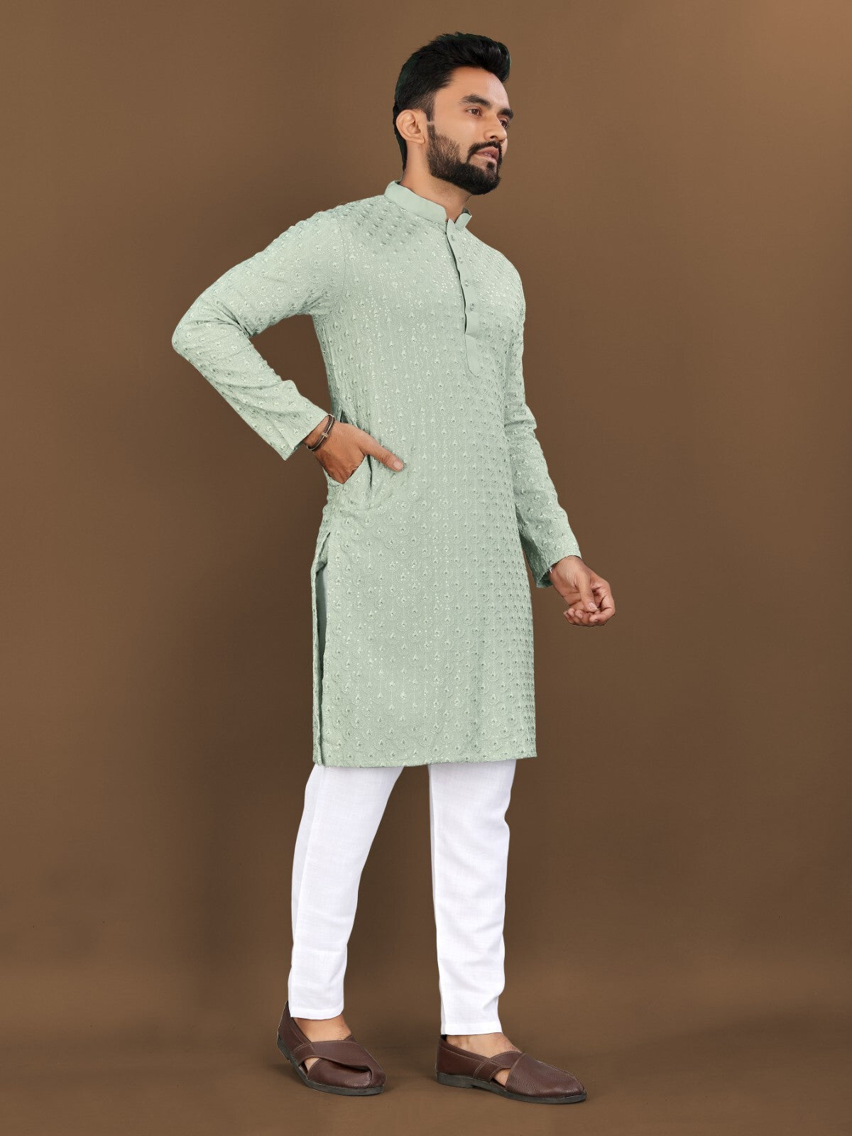 Indian Men's Designer Wedding Ethnic Wear Bollywood Eid Wear Kurta Payjama Dress