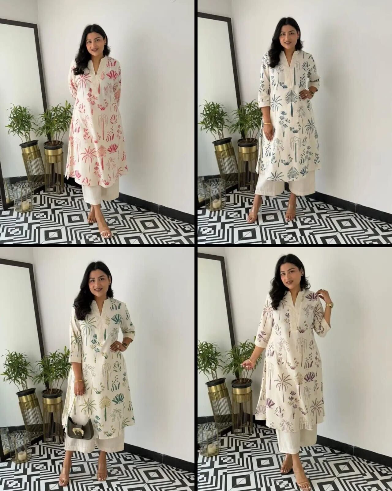 Pakistani Salwar Kameez Ready To Wear Dress Suits Cotton Party Bollywood  2 pcs