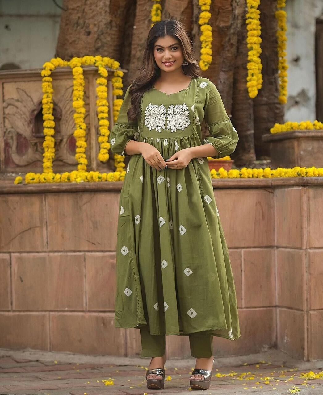 Anarkali Flared Gown Pakistani Salwar Kameez Ready made Wedding Party Bollywood