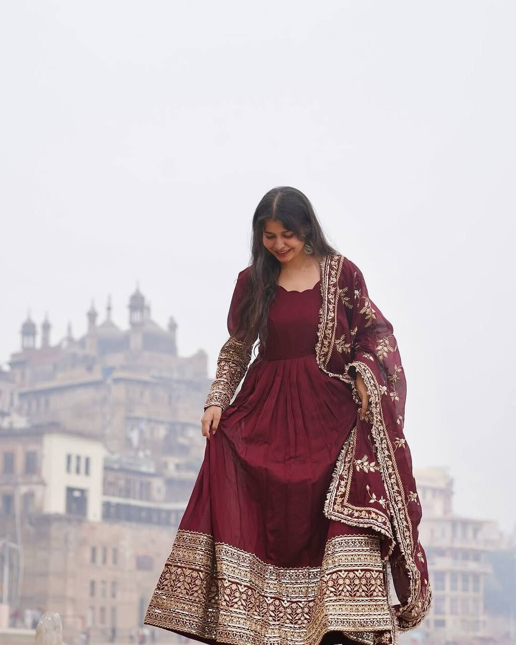 Bollywood Designer Indian Pakistani ReadyMade Anarkali Gown Georgette Wedding
