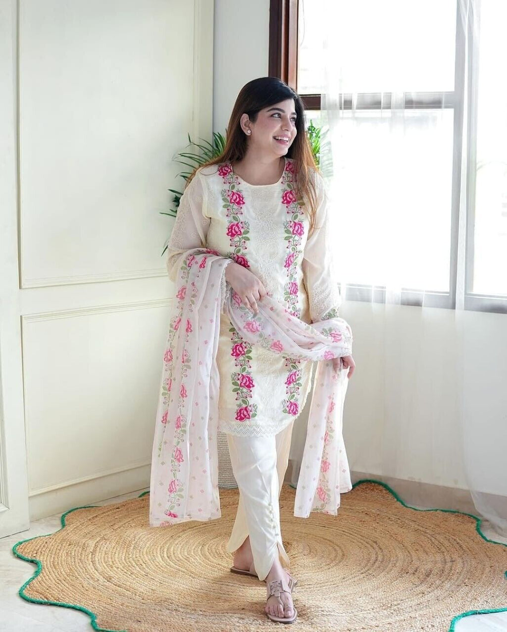 Women's Pakistani Salwar Kameez Readymade Suit Cotton Weddings and Party wear