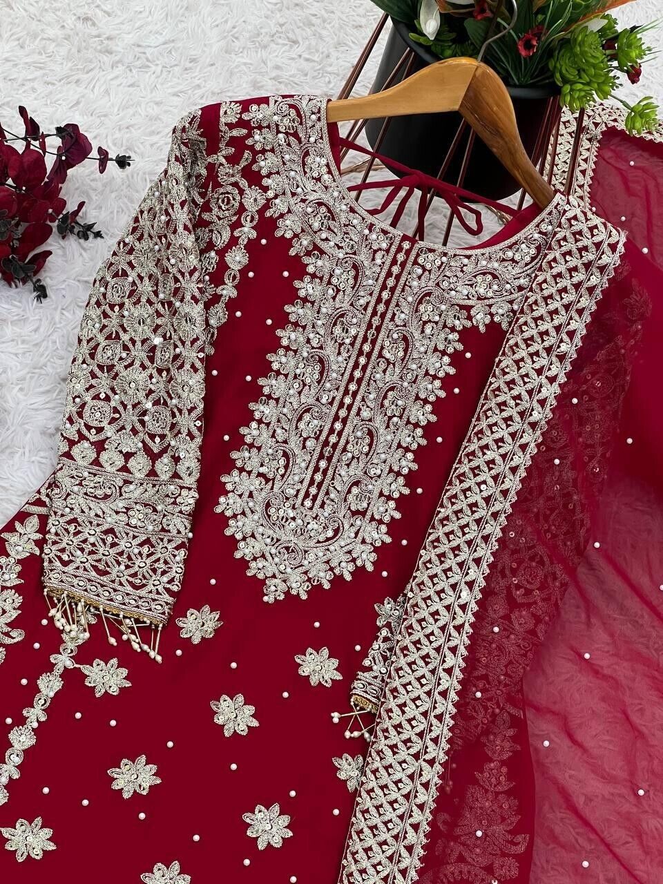 Georgette Bollywood Wedding Designer Party Wear Salwar Kameez - Pakistani Style