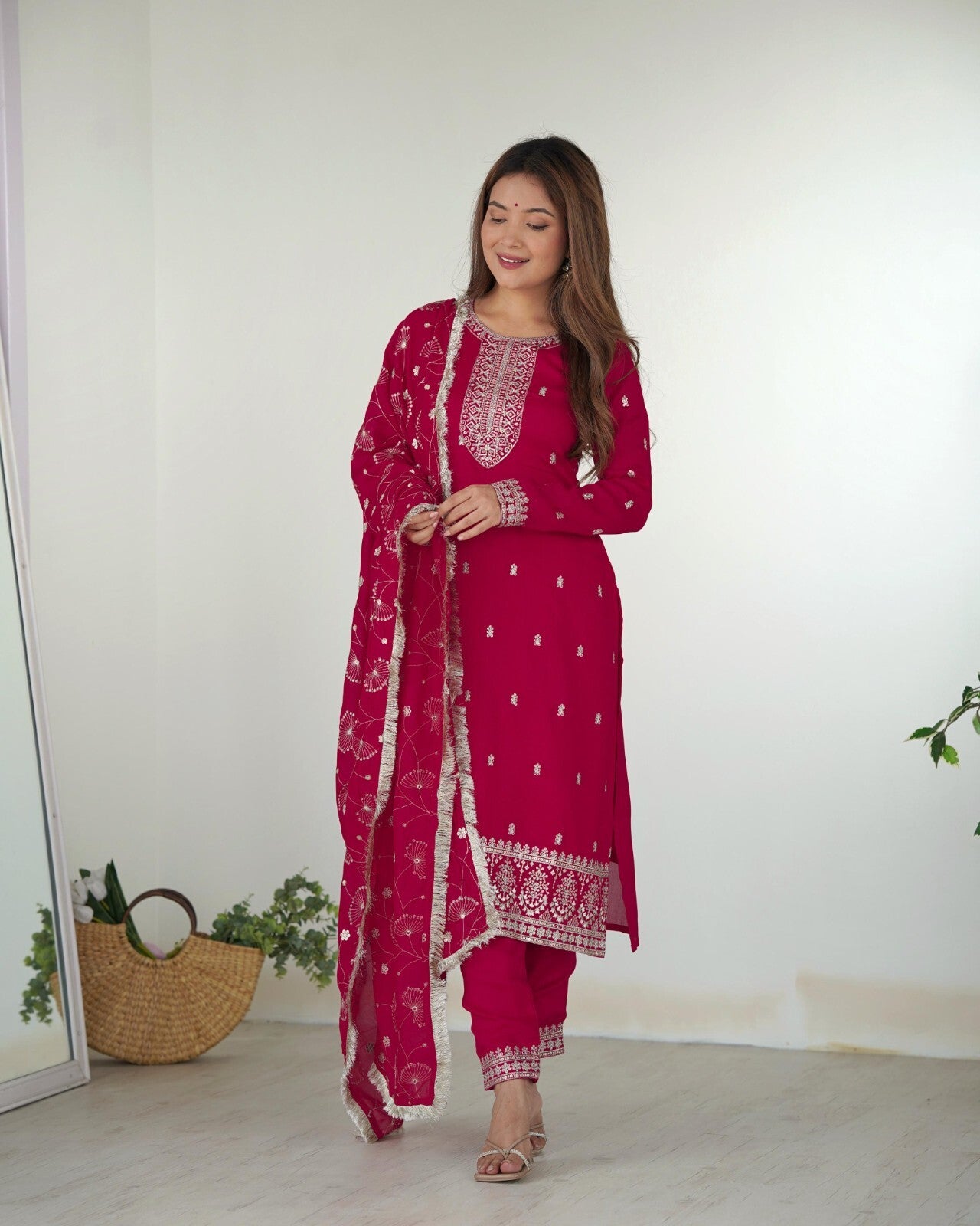 Zari work Silk Salwar Kameez Suit Designer Kurta salwar kameez suit , 3 pcs suit