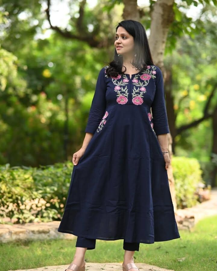 2 Pcs Bollywood Pakistani Cotton Pant Set Designer Women Salwar Kameez Kurti