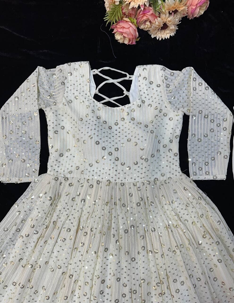 Silk Indian Pakistani Anarkali Gown Set – Party Wear with Dupatta (Ready-Made)