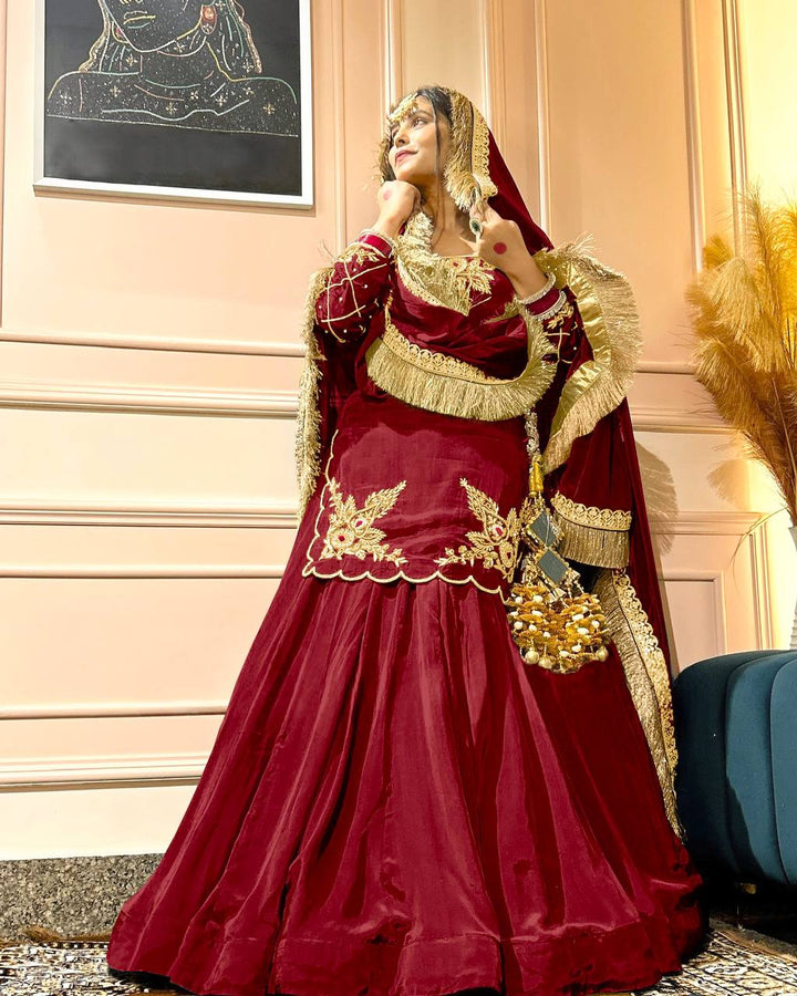 Georgette Sharara suit With Thread Embroidery & Sequin Work