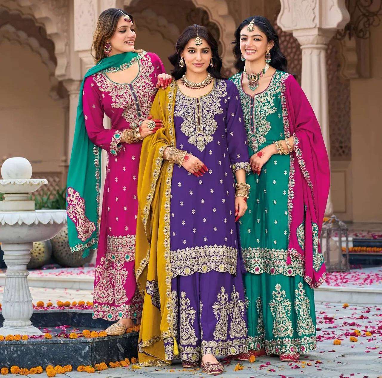 Vichitra Silk Suit UK, Party Wear Indian Suit UK, Embroidered Top Plazzo Set, Designer Suit Set UK, Indian Readymade Suits UK, Fully Stitched Indian Outfits, Indian Ethnic Wear UK, Embroidery Thread Sequence Suit, Plazzo Suit Set UK, Indian Dupatta Set for Women, Festive Wear Suit UK, Affordable Indian Suits Online UK, Ethnic Women’s Clothing UK