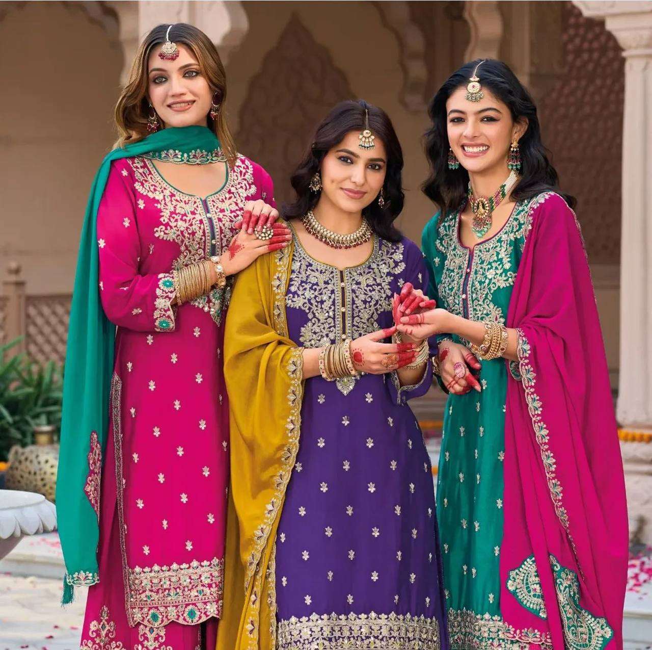 Vichitra Silk Suit UK, Party Wear Indian Suit UK, Embroidered Top Plazzo Set, Designer Suit Set UK, Indian Readymade Suits UK, Fully Stitched Indian Outfits, Indian Ethnic Wear UK, Embroidery Thread Sequence Suit, Plazzo Suit Set UK, Indian Dupatta Set for Women, Festive Wear Suit UK, Affordable Indian Suits Online UK, Ethnic Women’s Clothing UK