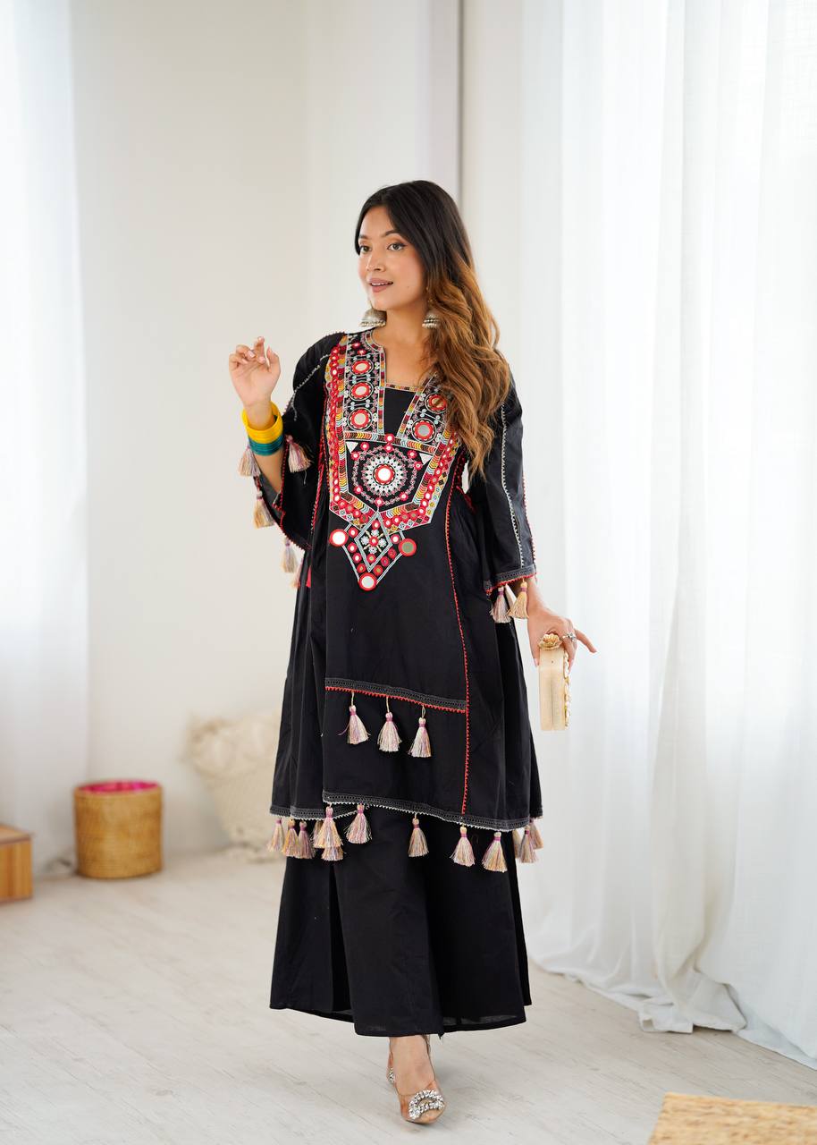 Pure Khadi Cotton Sequence work Indian Anarkali Gown co-ord Set – Party Wear