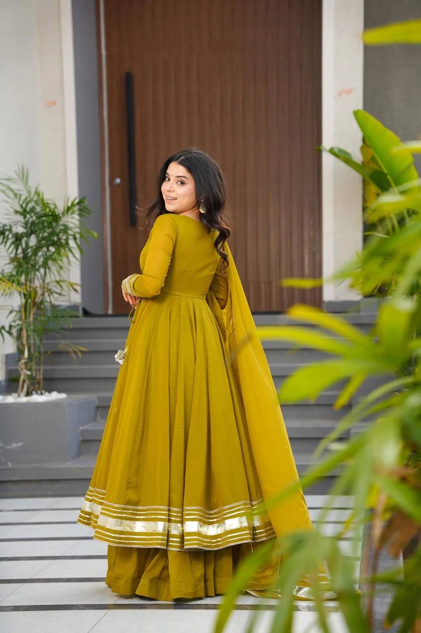 Angrakha Gown Set, Party Wear Suit UK, Mustard Indian Suit, Fox Georgette Gown Pant Set, Indian Gown with Dupatta UK, Gota Patti Dupatta Set, Readymade Ethnic Wear UK, 3 Piece Suit for Women UK, Indian Outfit for Party UK, Pure Georgette Suit UK, Embroidered Indian Dress UK, Gown Pant Dupatta UK, Stylish Indian Clothes UK, Indian Wedding Outfit UK, Affordable Indian Clothing UK