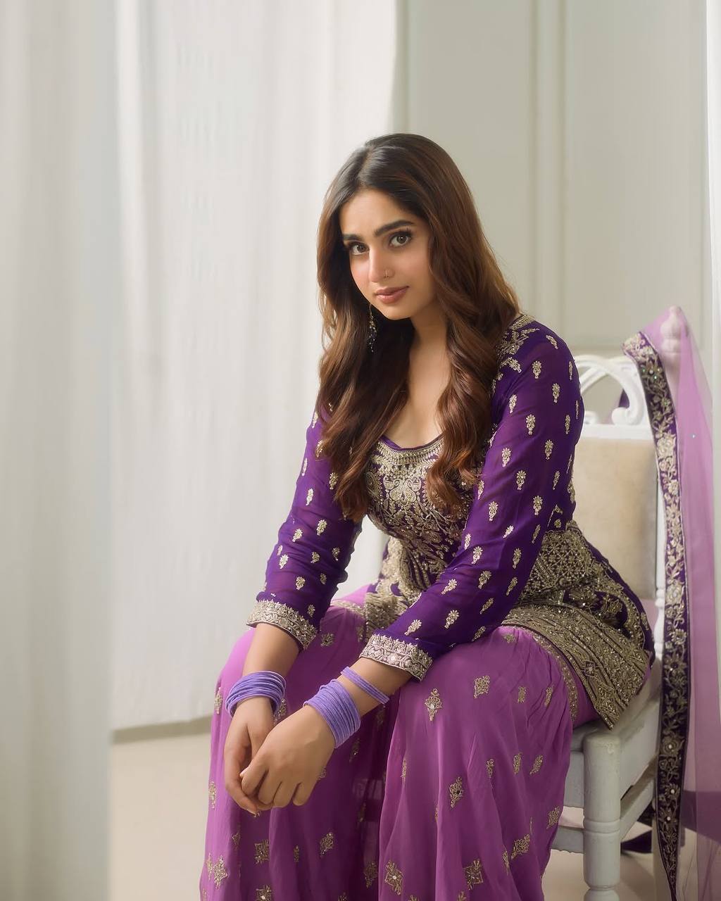 Festive Special Ready to Wear 3 pc Georgette Kurta Sharara Set with Sequins Embroidery