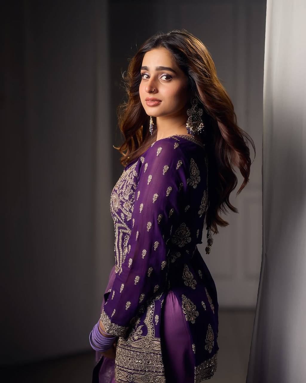 Festive Special Ready to Wear 3 pc Georgette Kurta Sharara Set with Sequins Embroidery