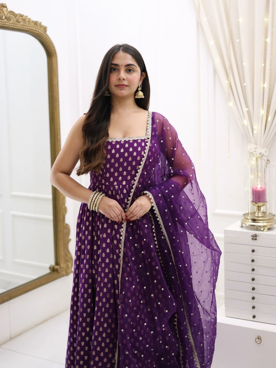 Jacquard silk suit set, Weaving work silk kurta set, Jacquard silk ethnic outfit, Silk suit with lace dupatta, Butterfly net sequin dupatta, Party wear silk suit for women, Wedding guest silk suit set, Rakhi special silk suit, Raksha Bandhan outfit for women, Fully stitched jacquard kurta, Traditional silk suit set, Lace border dupatta with silk suit, Readymade festive silk outfit, Elegant silk kurta with pant and dupatta, Jacquard weaving kurta set, Indian ethnic silk suit set, Soft butterfly net dupatta s