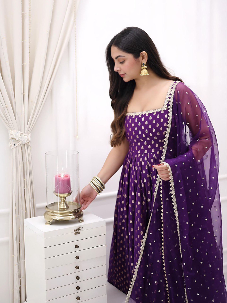 Jacquard silk suit set, Weaving work silk kurta set, Jacquard silk ethnic outfit, Silk suit with lace dupatta, Butterfly net sequin dupatta, Party wear silk suit for women, Wedding guest silk suit set, Rakhi special silk suit, Raksha Bandhan outfit for women, Fully stitched jacquard kurta, Traditional silk suit set, Lace border dupatta with silk suit, Readymade festive silk outfit, Elegant silk kurta with pant and dupatta, Jacquard weaving kurta set, Indian ethnic silk suit set, Soft butterfly net dupatta s