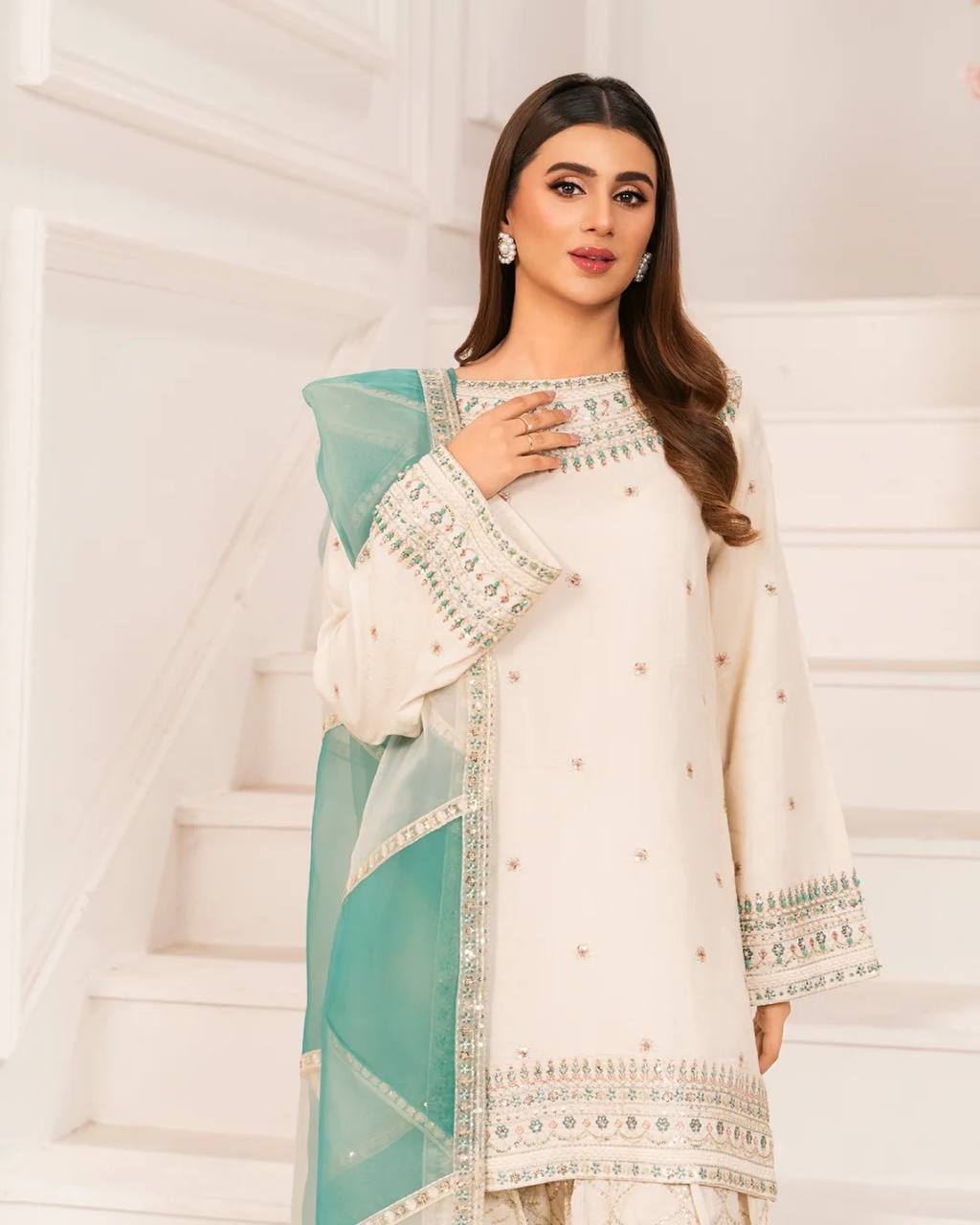 White Farsi Sharara Suit Serenity A Moment of Grace