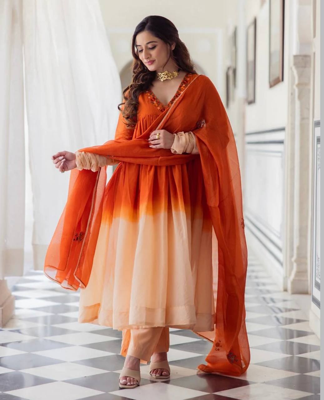 Chinon Silk Gown Set, Heavy Embroidered Gown UK, Printed Anarkali Gown Set, Indian Gown with Dupatta, Readymade Indian Suit UK, Ethnic Wear for Women UK, Partywear Gown UK, Wedding Guest Indian Outfit, Full Sleeve Anarkali Gown, Chinon Silk Dupatta Suit, Indian Gown with Pants UK, Fully Stitched Indian Set, Elegant Indian Suit UK, Stylish Indian Dress UK, Buy Indian Clothes UK Online,